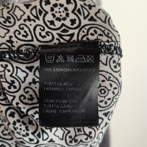 Ahlens Sweden Patterned Lightweight Button Front Blouse sz EU 38 US 8 - Picture 9 of 11